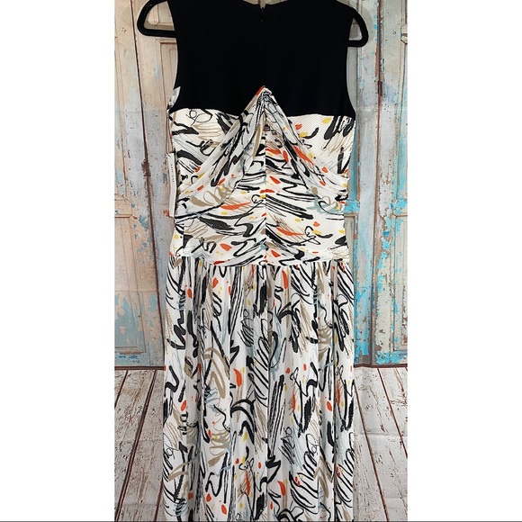 Adeam- NWT! Midi Combo Print Shoulder Detail Dress - Picture 10 of 16